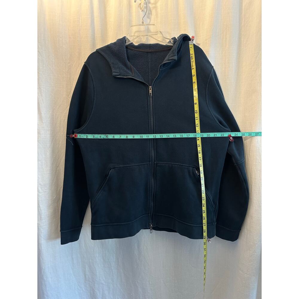 Lululemon Ritual Jacket Mens Nocturnal Teal Blue Full Zip Hoodie 2 Way Zipper XL - Picture 10 of 11